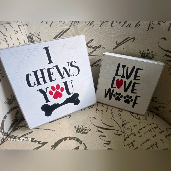 Sixtrees Quill To Paper Other - QUILL TO PAPER Home wooden decorations 2 piece Dog set New